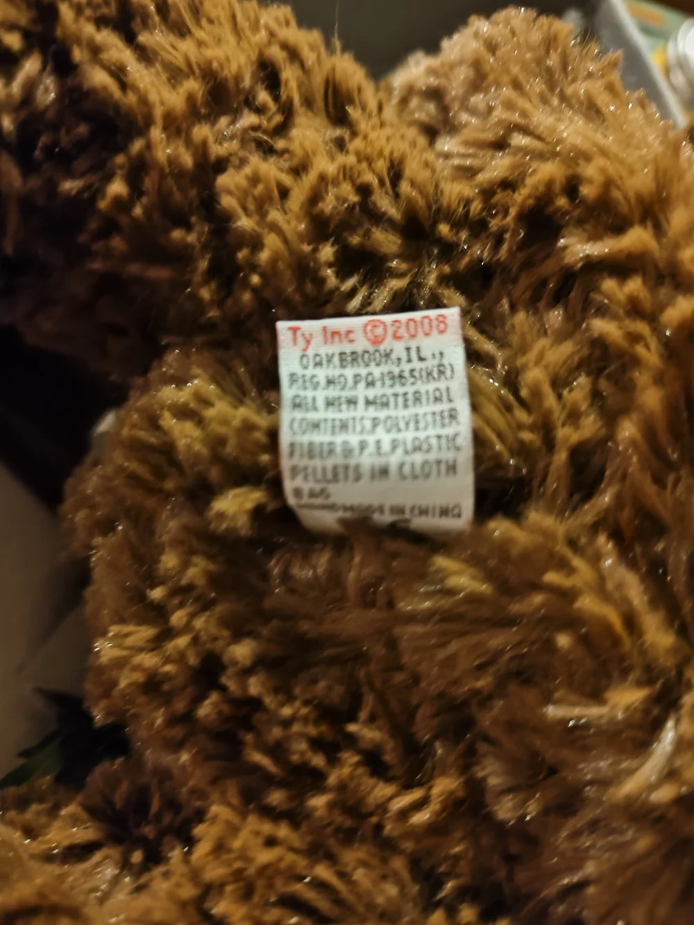 Ty 2008 Brown Plush Monkey Stuffed Animal - Brown and Tan